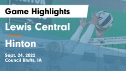 Lewis Central  vs Hinton  Game Highlights - Sept. 24, 2022