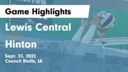 Lewis Central  vs Hinton  Game Highlights - Sept. 23, 2023