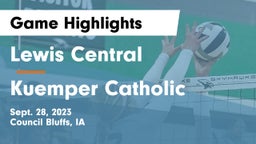 Lewis Central  vs Kuemper Catholic  Game Highlights - Sept. 28, 2023