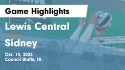 Lewis Central  vs Sidney  Game Highlights - Oct. 14, 2023