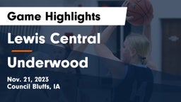 Lewis Central  vs Underwood  Game Highlights - Nov. 21, 2023