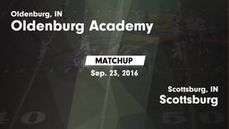Matchup: Oldenburg Academy vs. Scottsburg  2016