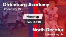 Matchup: Oldenburg Academy vs. North Decatur  2016