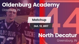 Matchup: Oldenburg Academy vs. North Decatur  2017