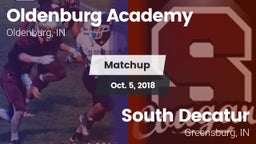 Matchup: Oldenburg Academy vs. South Decatur  2018