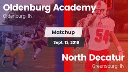 Matchup: Oldenburg Academy vs. North Decatur  2019