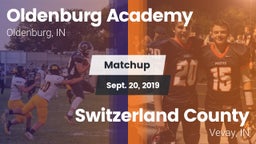 Matchup: Oldenburg Academy vs. Switzerland County  2019
