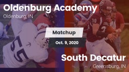 Matchup: Oldenburg Academy vs. South Decatur  2020