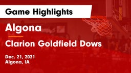 Algona  vs Clarion Goldfield Dows  Game Highlights - Dec. 21, 2021