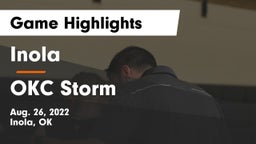Inola  vs OKC Storm Game Highlights - Aug. 26, 2022