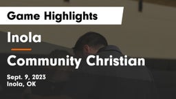Inola  vs Community Christian Game Highlights - Sept. 9, 2023