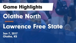 Olathe North  vs Lawrence Free State  Game Highlights - Jan 7, 2017