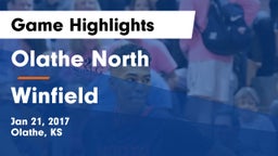 Olathe North  vs Winfield Game Highlights - Jan 21, 2017