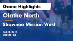 Olathe North  vs Shawnee Mission West  Game Highlights - Feb 8, 2017