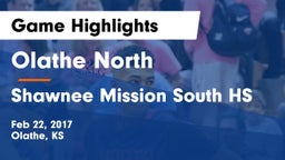 Olathe North  vs Shawnee Mission South HS Game Highlights - Feb 22, 2017