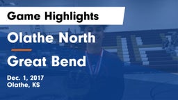 Olathe North  vs Great Bend  Game Highlights - Dec. 1, 2017