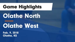 Olathe North  vs Olathe West   Game Highlights - Feb. 9, 2018
