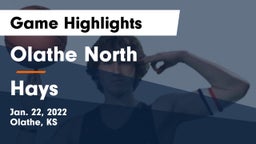 Olathe North  vs Hays  Game Highlights - Jan. 22, 2022
