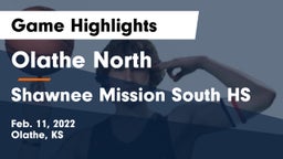 Olathe North  vs Shawnee Mission South HS Game Highlights - Feb. 11, 2022