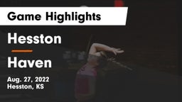 Hesston  vs Haven  Game Highlights - Aug. 27, 2022
