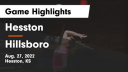 Hesston  vs Hillsboro  Game Highlights - Aug. 27, 2022