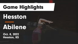 Hesston  vs Abilene  Game Highlights - Oct. 8, 2022