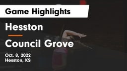 Hesston  vs Council Grove  Game Highlights - Oct. 8, 2022