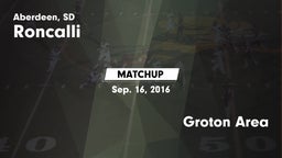 Matchup: Roncalli  vs. Groton Area 2016
