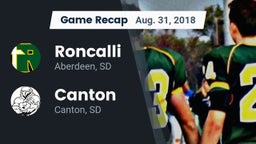 Recap: Roncalli  vs. Canton  2018