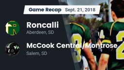 Recap: Roncalli  vs. McCook Central/Montrose  2018