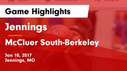 Jennings  vs McCluer South-Berkeley  Game Highlights - Jan 10, 2017
