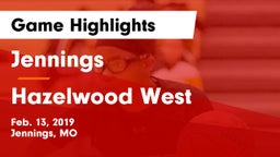 Jennings  vs Hazelwood West  Game Highlights - Feb. 13, 2019