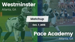 Matchup: Westminster High vs. Pace Academy  2016