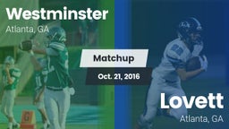 Matchup: Westminster High vs. Lovett  2016