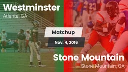 Matchup: Westminster High vs. Stone Mountain   2016