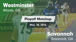 Matchup: Westminster High vs. Savannah  2016