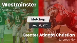 Matchup: Westminster High vs. Greater Atlanta Christian  2017