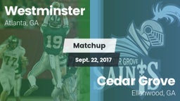 Matchup: Westminster High vs. Cedar Grove  2017