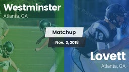 Matchup: Westminster High vs. Lovett  2018