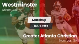 Matchup: Westminster High vs. Greater Atlanta Christian  2020