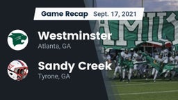 Recap: Westminster  vs. Sandy Creek  2021