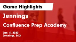 Jennings  vs Confluence Prep Academy  Game Highlights - Jan. 6, 2020