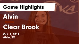 Alvin  vs Clear Brook  Game Highlights - Oct. 1, 2019