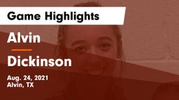 Alvin  vs Dickinson  Game Highlights - Aug. 24, 2021