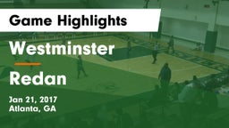 Westminster  vs Redan Game Highlights - Jan 21, 2017