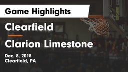 Clearfield  vs Clarion Limestone Game Highlights - Dec. 8, 2018