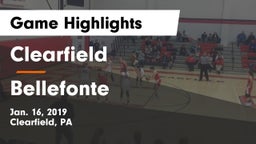 Clearfield  vs Bellefonte  Game Highlights - Jan. 16, 2019