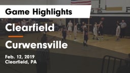 Clearfield  vs Curwensville  Game Highlights - Feb. 12, 2019