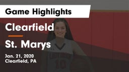 Clearfield  vs St. Marys  Game Highlights - Jan. 21, 2020