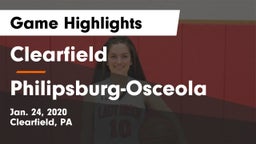 Clearfield  vs Philipsburg-Osceola  Game Highlights - Jan. 24, 2020